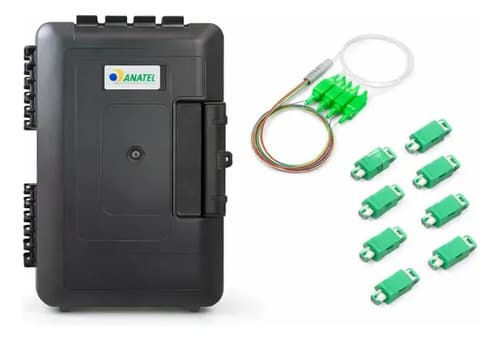 Kit 5 Caixa De Atendimento - Cto 1x8 Completa Cor Preto Preto