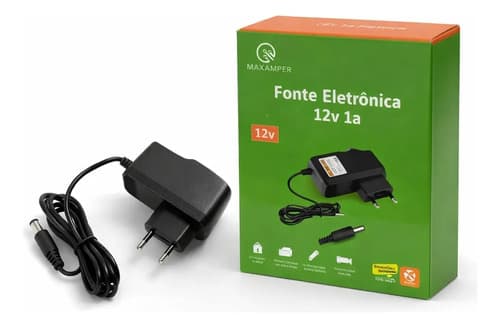 Fonte De Alimentação 12v 1a Estabilizada Com Plug P4+ Nota